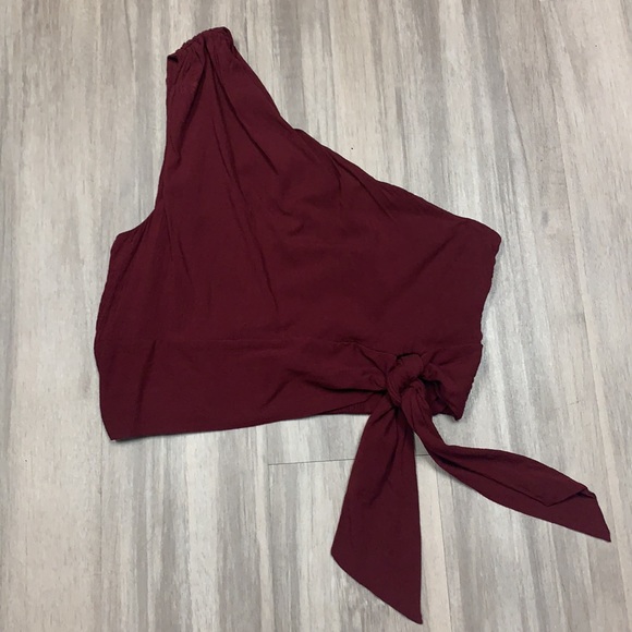 EUC FREE PEOPLE ONE SHOULDER CARMEN CROP TOP - Picture 5 of 6